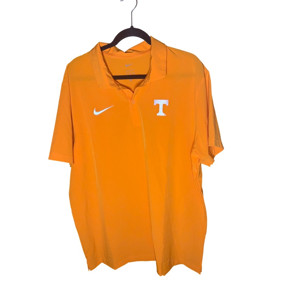 Nike Tennessee Volunteers Dri-FIT Polo Shirt Mens XL Orange NCAA Volunteers T